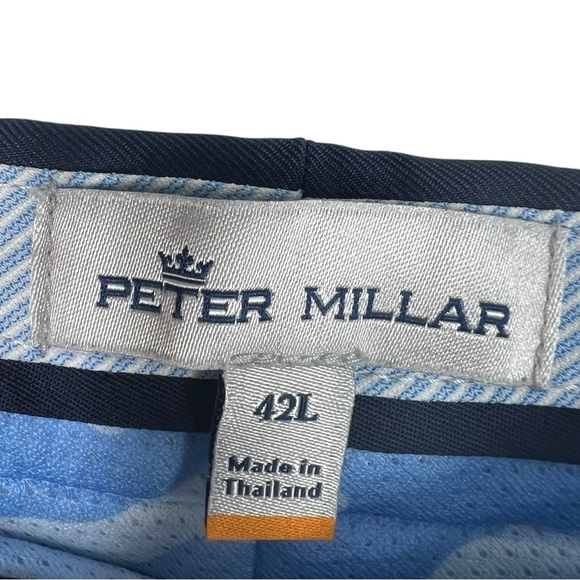 PETER MILLAR Durham High Drape Performance Pants Dark Blue 42L - Picture 2 of 8